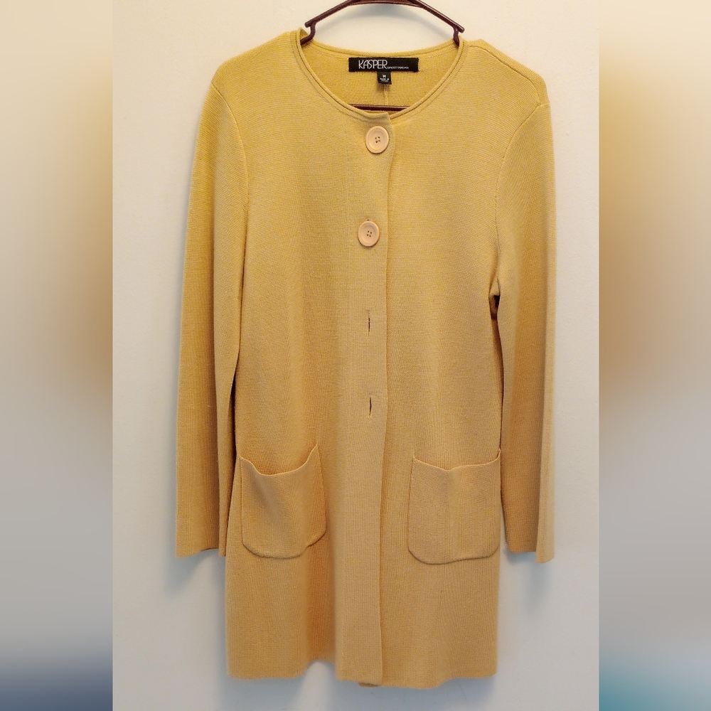 Kasper Sportswear Sweater Knee Length Cardigan